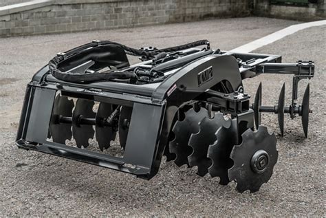 skid steer disc harrow|disc attachment for skid steer.